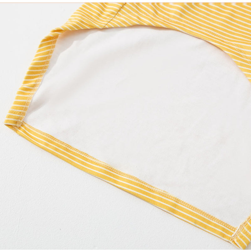 HKM-4674109 Striped High-Neck Fleece Shirt for Medium and Large Dogs - Comfortable, Soft Fabric with Cute Bear Embroidery