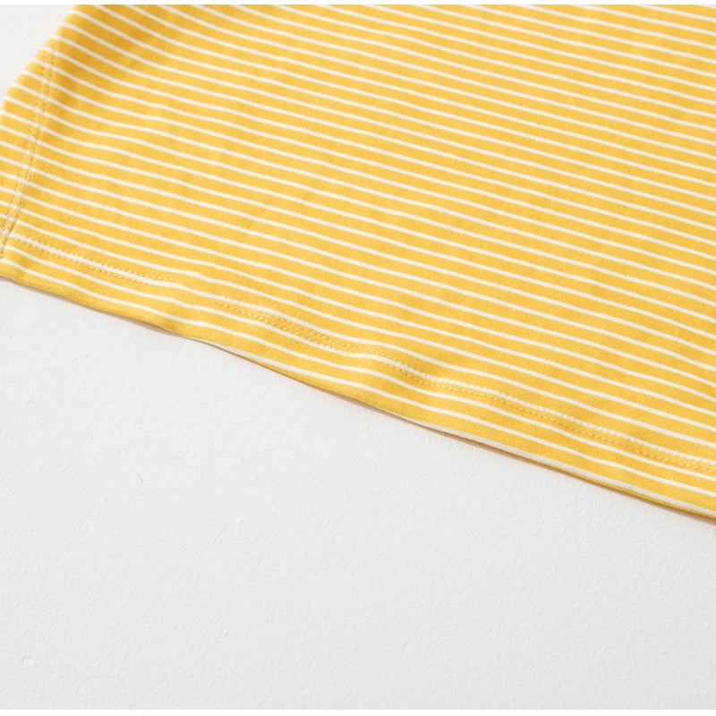 HKM-4674109 Striped High-Neck Fleece Shirt for Medium and Large Dogs - Comfortable, Soft Fabric with Cute Bear Embroidery