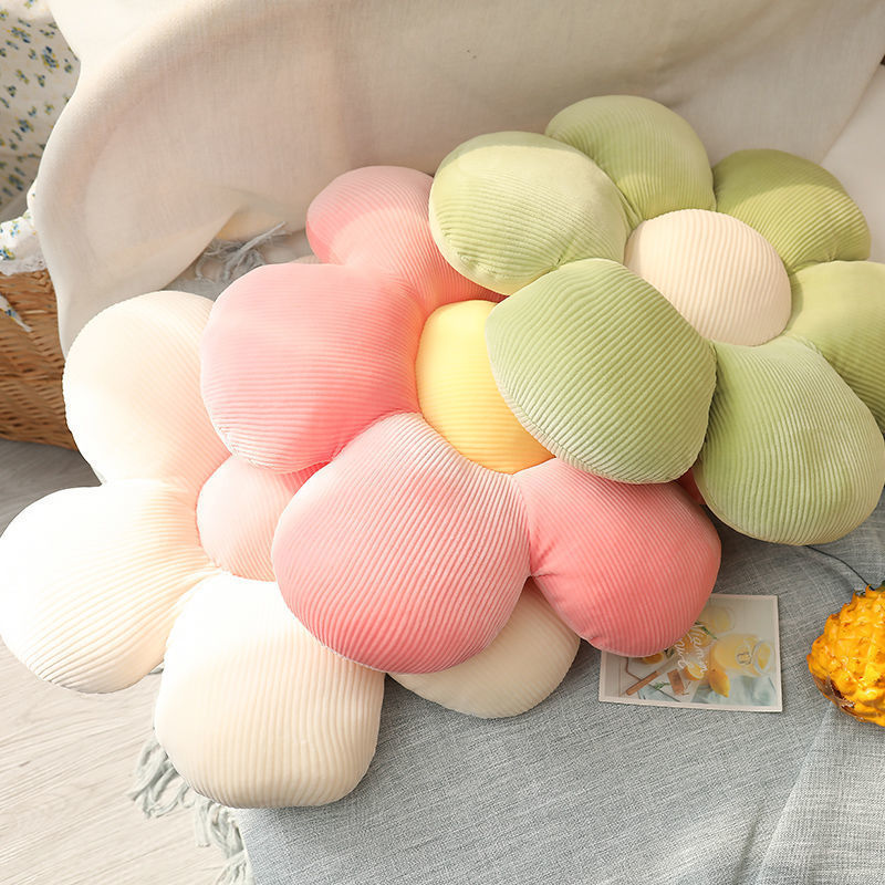 HKM-467411 Sunflower Petal Chair Cushion - Plush Futon Pillow in Various Colors