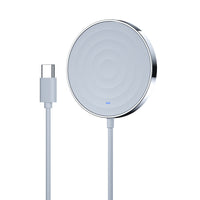 HKM-467475 Magnetic Wireless Charger Compatible with iPhone 12 Pro – 15W Fast Charging, USB Interface, Available in Blue, White, and Black