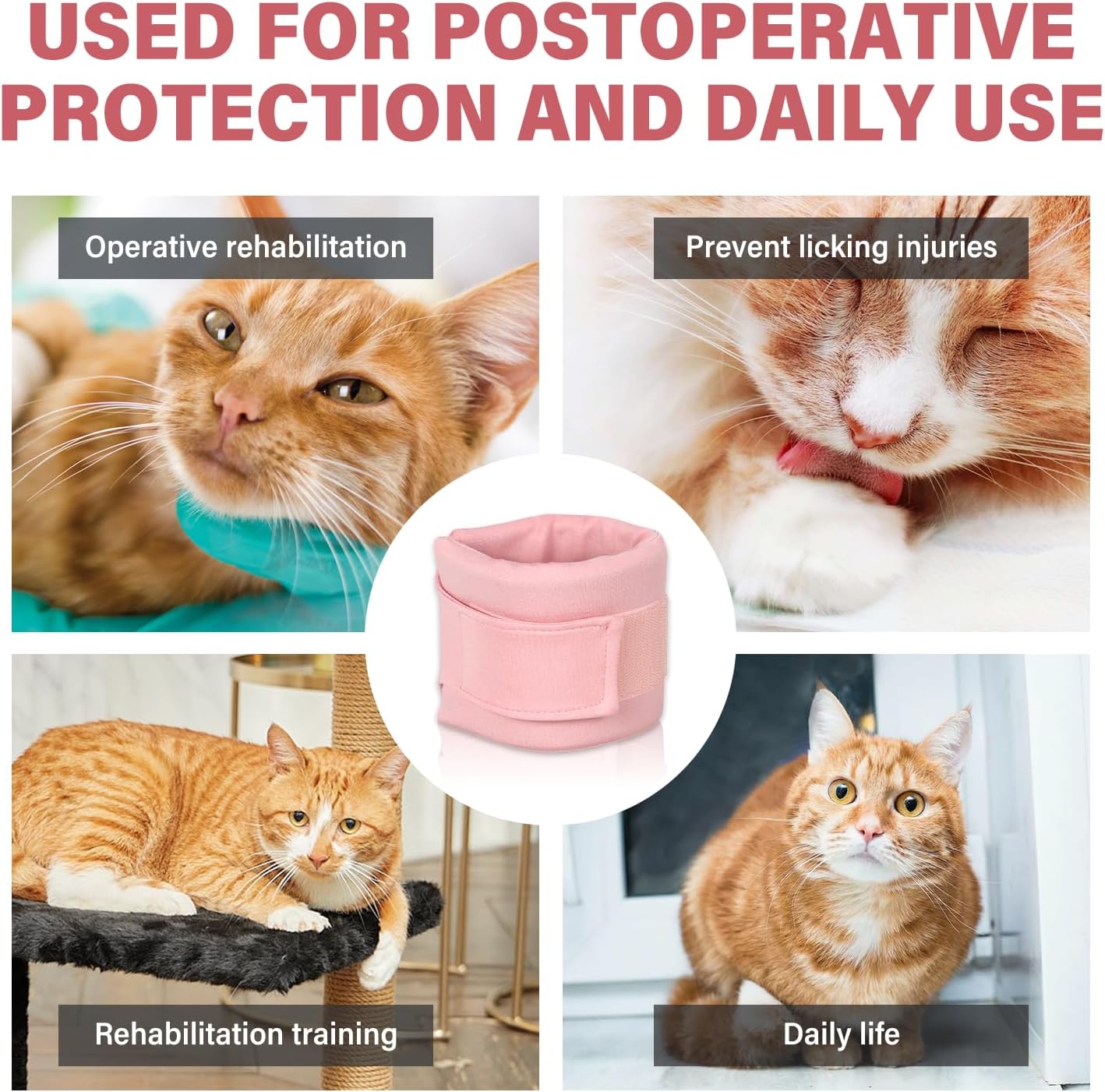 HKM-4677309 Soft Neck Brace Cone Collar for Cats and Dogs After Surgery - Supportive Recovery Aid