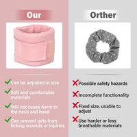 HKM-4677309 Soft Neck Brace Cone Collar for Cats and Dogs After Surgery - Supportive Recovery Aid