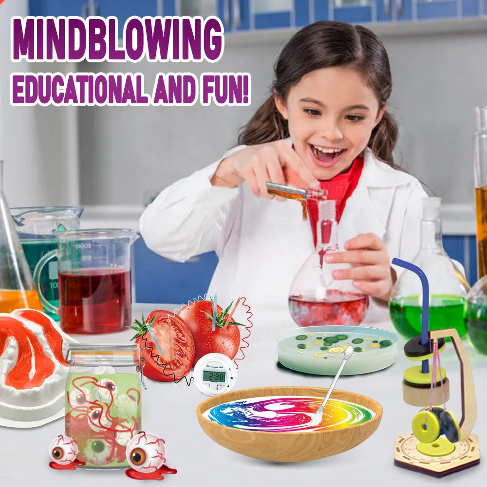 HKM-467731 80+ Science Experiments STEM Kit for Kids - Engaging Chemistry Learning Tool
