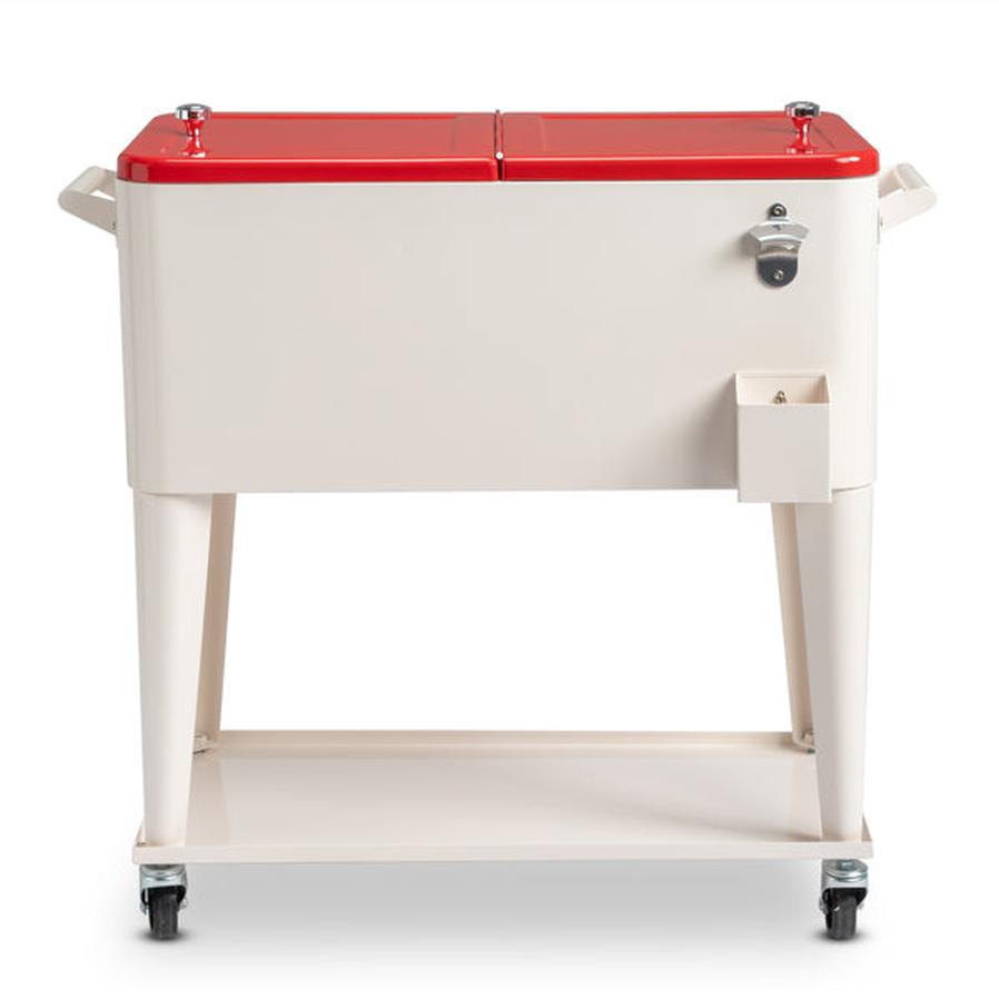 HKM-467795 Refrigeration and Insulation Trolley with Rectangular Plastic Box and Iron Leg Tubes, Dimensions 87.5x38.5x91cm