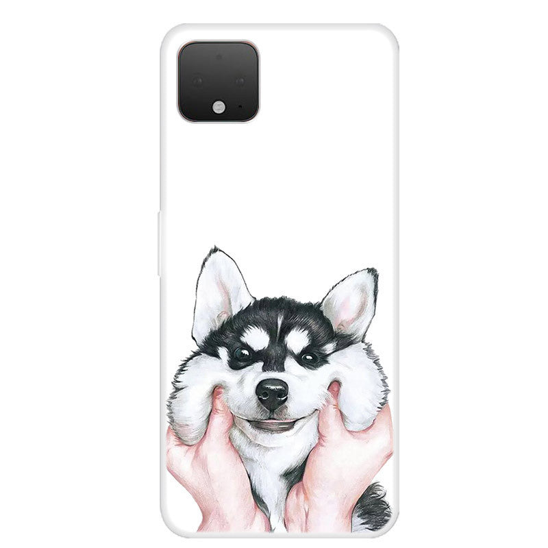 HKM-467859 Cartoon TPU Painted Mobile Phone Back Cover with Animal, Flower, Skull, and Geometry Designs