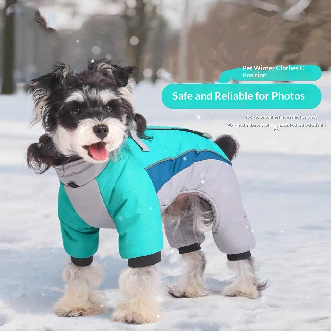 HKM-4679869 Fleece-Lined Waterproof Dog Coat with Traction for All Seasons