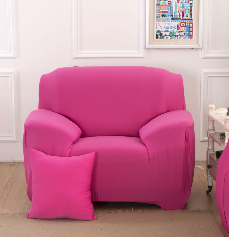 HKM-467987 Solid Color Towel Sofa Cover - Elastic, Breathable, Easy to Install, Fits Most Sofas