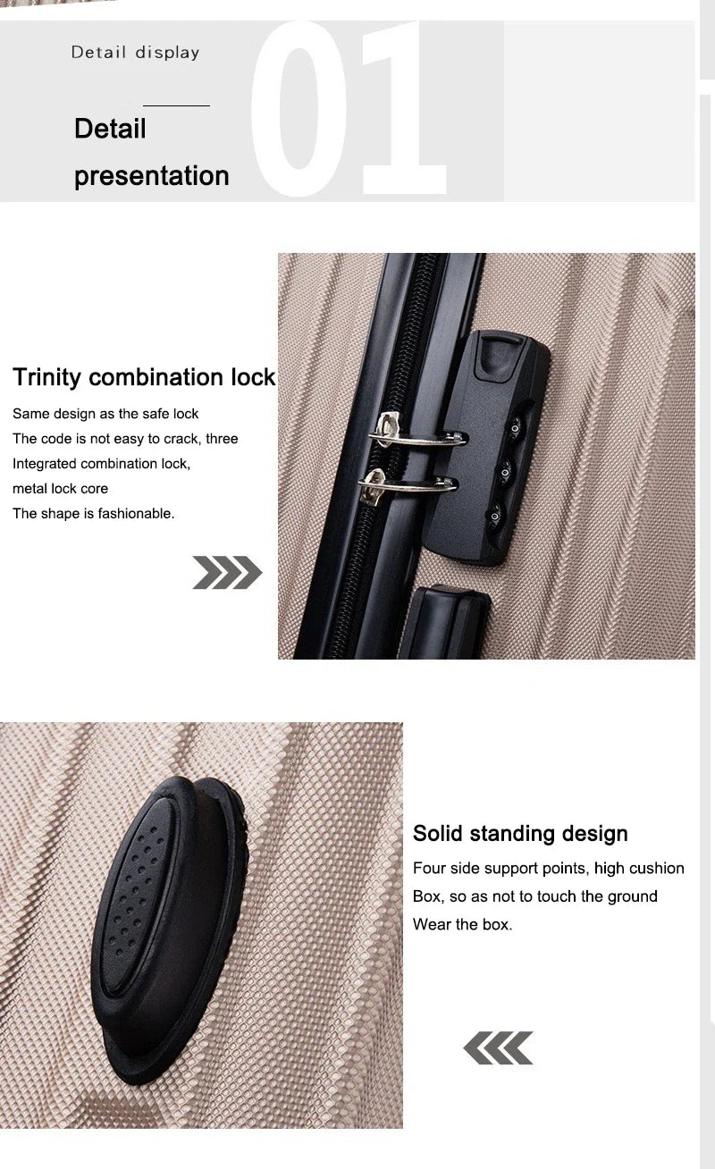 HKM-467987 Universal Wheel Trolley Case for Easy Carry – Unisex Design Travel Luggage
