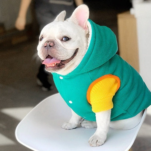HKM-4680893 Reversible Thick Fleece Coat for Dogs and Cats - Warm Cotton Winter Apparel