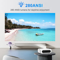 HKM-468115 1080P LCD Projector with 280 ANSI Lumens and WiFi 6 Capability