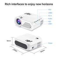 HKM-468115 1080P LCD Projector with 280 ANSI Lumens and WiFi 6 Capability