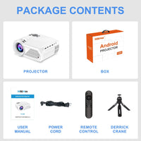 HKM-468115 1080P LCD Projector with 280 ANSI Lumens and WiFi 6 Capability
