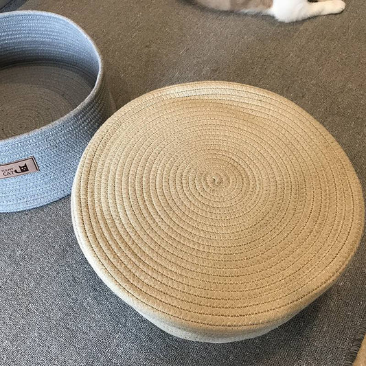 HKM-4681277 Handmade Cotton Rope Cat Litter - Non-Sticky Solution, Comfortable and Easy to Clean