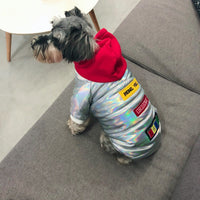 HKM-4681661 Casual White Polyester Coat for Schnauzer Puppy - Fall & Winter Pet Apparel