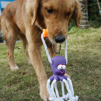 HKM-4681917 Interactive Bite-Resistant Hemp Rope Toy for Puppies with Molar Ball Design