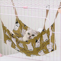 HKM-4682685 Breathable Cotton Linen Cat Hammock Bed with Hanging Hook - Soft and Wear-Resistant, Multicolor