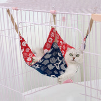 HKM-4682685 Breathable Cotton Linen Cat Hammock Bed with Hanging Hook - Soft and Wear-Resistant, Multicolor