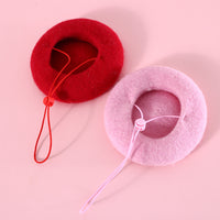 HKM-4683069 Warm Wool Rabbit Ear Hat and Scarf Set for Small to Medium Pets