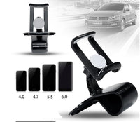 HKM-468307 360-Degree Rotating Car Clip Phone Holder - Adjustable & Stable Design in Black Gray