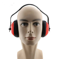 HKM-468435 Red Noise Reduction Earmuffs for Industrial Use, Sound Insulation, Comfortable Head Wear, Durable Plastic/ABS