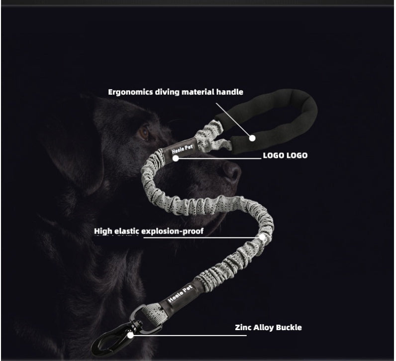 HKM-4684861 Elastic Traction Rope for Medium and Large Dogs - High Elasticity and Explosion-Proof Design