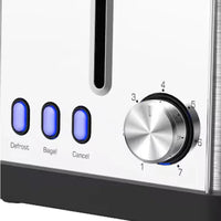HKM-468499 Stainless Steel Digital Retro Toaster - 2 Slice, 950W Power, CE/ETL Certified
