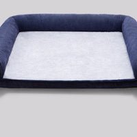 HKM-4685117 Warm Removable Dog Bed Sofa with High-Elastic Sponge Inner Cushion and Suede Velvet Backrest