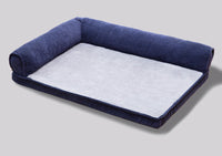 HKM-4685117 Warm Removable Dog Bed Sofa with High-Elastic Sponge Inner Cushion and Suede Velvet Backrest
