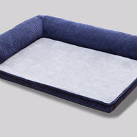 HKM-4685117 Warm Removable Dog Bed Sofa with High-Elastic Sponge Inner Cushion and Suede Velvet Backrest