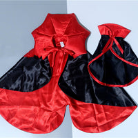 HKM-4685245 Vampire King Pet Halloween Cape in Black - One Size, Adjustable Collar, 71*51cm Spread Size