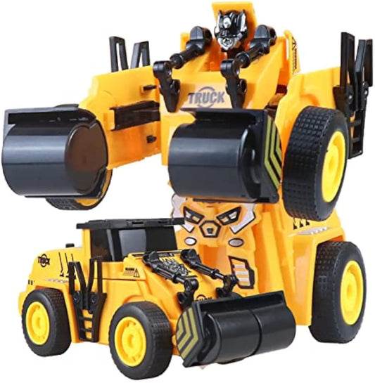 HKM-468563 Robot Simulation Truck Toy - Deformation Engineering Vehicle for Kids, Plastic Friction Truck for Ages 2-13