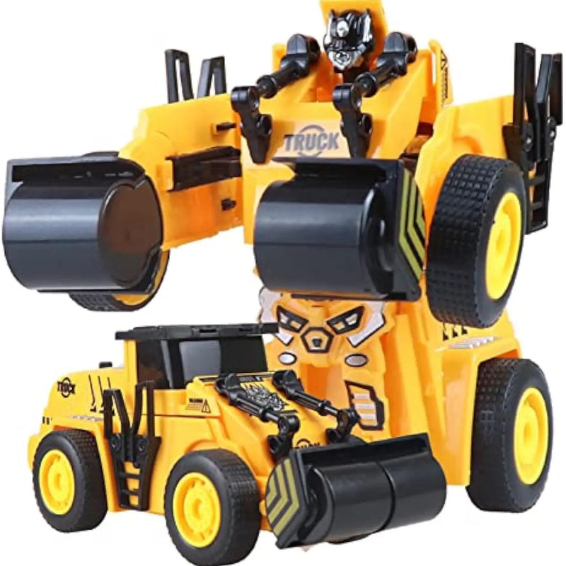 HKM-468563 Robot Simulation Truck Toy - Deformation Engineering Vehicle for Kids, Plastic Friction Truck for Ages 2-13