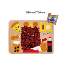 HKM-4685885 Soft Fleece Dog Puzzle Feeding Pad - Machine Washable Pet Toy