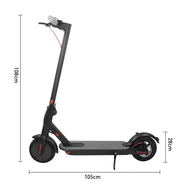 HKM-468627 350W Foldable Electric Scooter for Adults, App-Controlled, 25-30 km Range, 120 kg Load Capacity