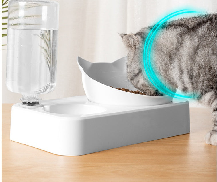 HKM-4686909 Innovative 15¡ã Adjustable Dual-Bowl Dog Feeder with Eco-Friendly Design for Comfortable Eating Posture