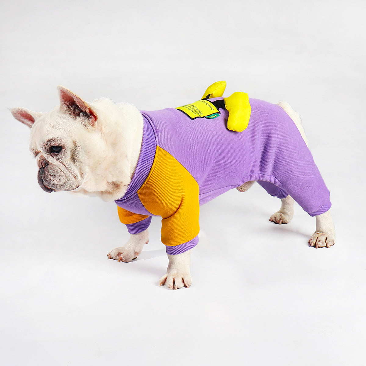 HKM-4687421 Plush Thermal Bodysuit for Dogs - Cotton Four-Legged Outfit in Purple