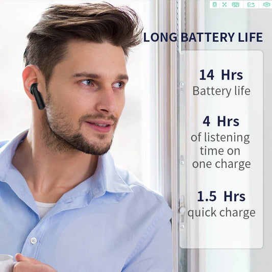 HKM-468755 Waterproof Sports Stereo Wireless Headset for Running and Active Lifestyles - Black TWS Earbuds