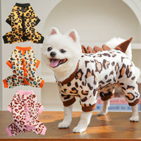 HKM-4687677 Cozy Fleece Dog Clothes for Autumn and Winter - Multiple Dinosaur Prints for French Bulldogs