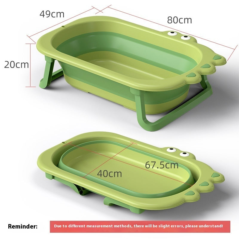 HKM-4688701 Foldable Large Plastic Bathtub in Bright Green, Chrysanthemum Yellow, Cherry Blossom Powder