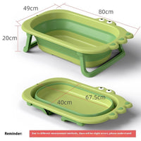 HKM-4688701 Foldable Large Plastic Bathtub in Bright Green, Chrysanthemum Yellow, Cherry Blossom Powder