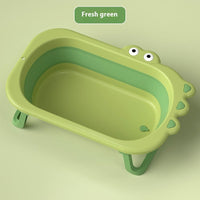 HKM-4688701 Foldable Large Plastic Bathtub in Bright Green, Chrysanthemum Yellow, Cherry Blossom Powder