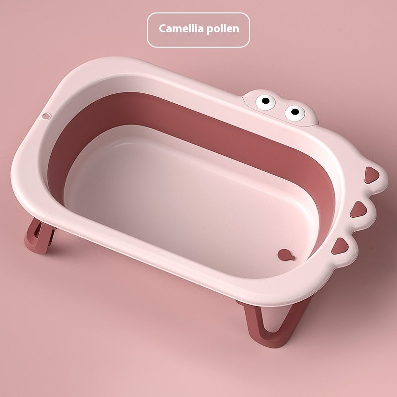HKM-4688701 Foldable Large Plastic Bathtub in Bright Green, Chrysanthemum Yellow, Cherry Blossom Powder