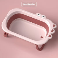 HKM-4688701 Foldable Large Plastic Bathtub in Bright Green, Chrysanthemum Yellow, Cherry Blossom Powder