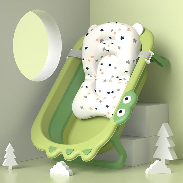 HKM-4688701 Foldable Large Plastic Bathtub in Bright Green, Chrysanthemum Yellow, Cherry Blossom Powder