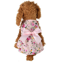 HKM-4689213 Cotton Princess Dress for Dogs - Spring and Summer Blue Skirt Outfit
