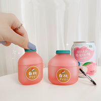HKM-468947 Silicone Protective Case for Apple AirPods and AirPods Pro - White Peach Soda Design