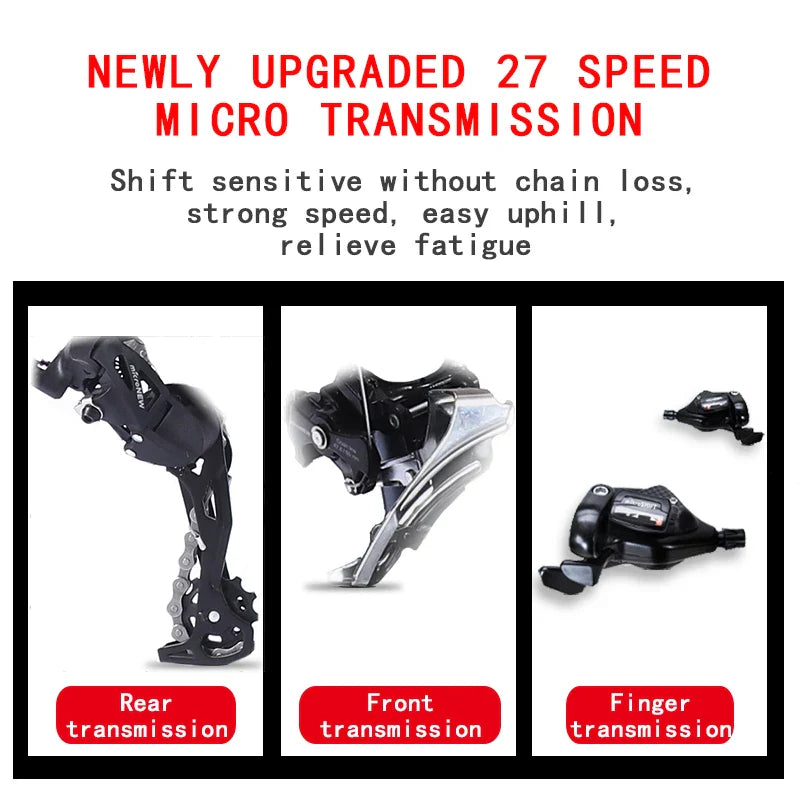 HKM-469075 26-Inch 21-Speed Electric Mountain Bicycle with 36V 350W Lithium Battery and Disc Brakes