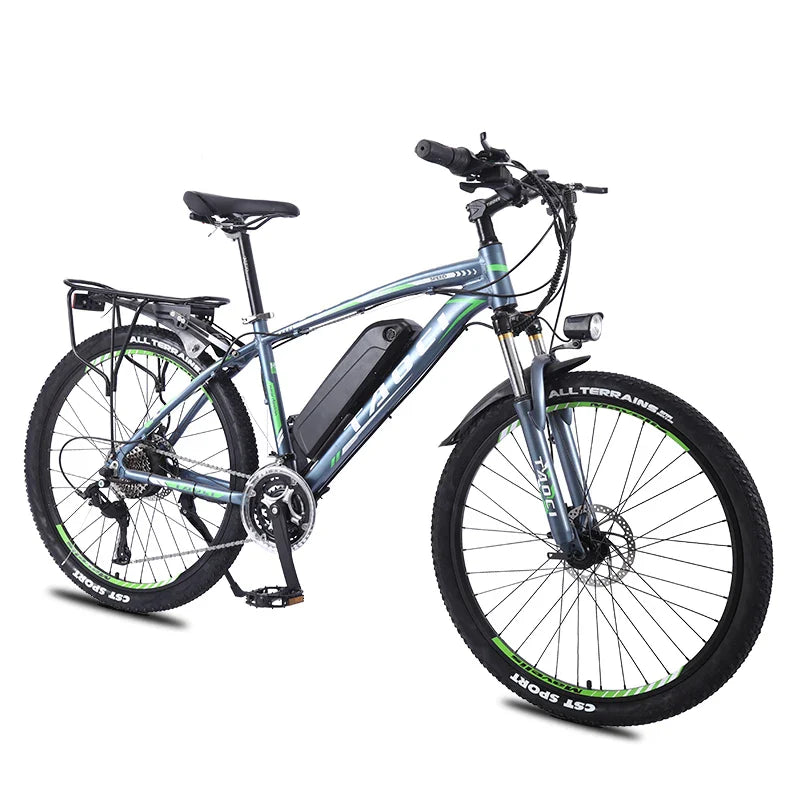 HKM-469075 26-Inch 21-Speed Electric Mountain Bicycle with 36V 350W Lithium Battery and Disc Brakes