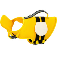 HKM-4691005 Animal-Shaped Medium Dog Life Jacket in Yellow Bees and Multiple Designs for Safety and Fun