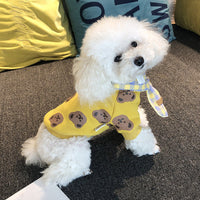 HKM-4691389 Cozy Cotton Bear Sweater for Pets in Beige and Yellow